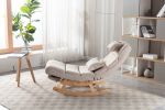 COOLMORE living room Comfortable rocking chair living room chair Beige