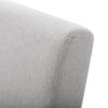 Wire Metal Frame Slipper Chair; Armless Accent Chair Lounge Chair for Living Room; Bedroom; Home Office; Grey Linen