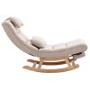 COOLMORE living room Comfortable rocking chair living room chair Beige