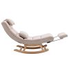 COOLMORE living room Comfortable rocking chair living room chair Beige