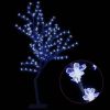 vidaXL Christmas Tree 128 LEDs Blue Light Cherry Blossom 4 ft