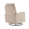 JiaDa Upholstered Recliner and Swivel Glider.Rocking Chair for Nursery in Misty Grey.Modern Style One Left Bag