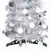 vidaXL Pop-up Artificial Christmas Tree Silver 4 ft PET