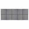 vidaXL Decking Tiles 10 pcs Gray Wash 11.8"x11.8" Solid Acacia Wood