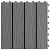 vidaXL 11 pcs Decking Tiles Deep Embossed WPC 11.8"x11.8" 1 sqm Gray