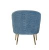 Benny Accent Chair; Velvet & Gold