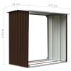 vidaXL Log Storage Shed Galvanized Steel 67.7"x35.8"x60.6" Brown