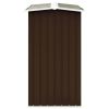 vidaXL Log Storage Shed Galvanized Steel 67.7"x35.8"x60.6" Brown