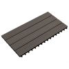 vidaXL Decking Tiles 6 pcs WPC 23.6"x11.8" 11.6 ftÂ¬â‰¤ Dark Brown