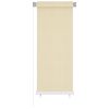 vidaXL Outdoor Roller Blind Cream 23.6"x55.1" HDPE