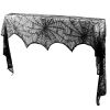 Halloween Decoration Black Lace Spiderweb Fireplace Mantle Scarf Cover