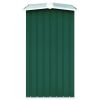 vidaXL Log Storage Shed Galvanized Steel 67.7"x35.8"x60.6" Green