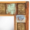 vidaXL Mirror with Buddha Cladding 19.7"x19.7" Solid Reclaimed Wood