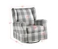 Patli Swivel Chair w/Glider ; Gray Fabric LV00922