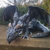 Outdoor Garden Big Squatting Dragon Sculpture Dragon Guardian Statue Garden Dragon Sculpture Statue Decoration Gothic Dragon