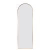 Full Length Wall Mirror - 65' x 22' Arched Free Standing Body Mirror ;  Metal Framed Large Floor Mirror for Bedroom;  Modern Stand Up / Leaning Mirror