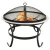 vidaXL 2-in-1 Fire Pit and BBQ with Poker 22"x22"x19.3" Stainless Steel