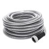 304 Stainless Steel Garden Water Hose Pipe 25/50/75/100FT Flexible Lightweight