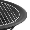 vidaXL 2-in-1 Fire Pit and BBQ with Poker 22"x22"x19.3" Steel