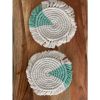 MacramâˆšÂ© Drink Coasters;  (7inch)