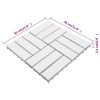 vidaXL Decking Tiles 30 pcs White 11.8"x11.8" Solid Wood Acacia