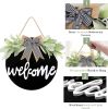 Welcome Wreath Sign for Front Door Porch Decor Farmhouse Front Door Wreath Rustic Style - Round Hanging Spring Summer Christmas Decoration for Home In