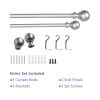 Lordear Curtain Rods for Windows 28 to 132 Inch Round Curtain Rod 1 Inch Stainless Steel Rods with Adjustable Brackets