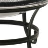 vidaXL 2-in-1 Fire Pit and BBQ with Poker 22"x22"x19.3" Stainless Steel